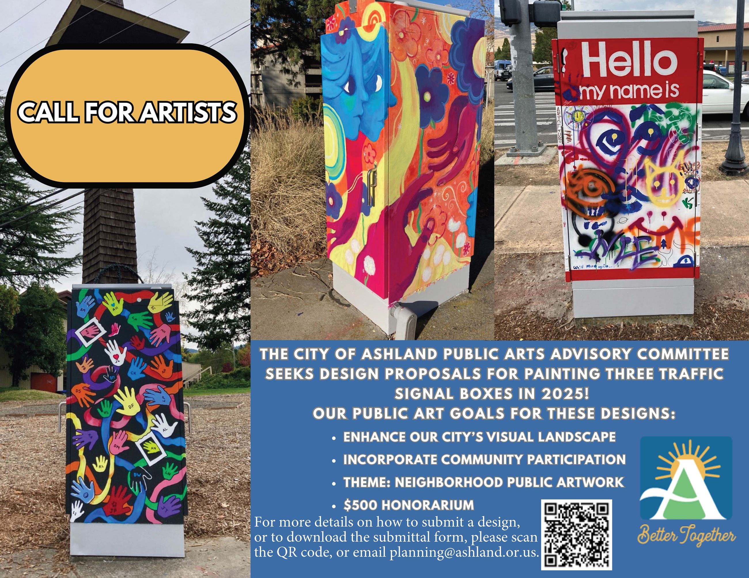 image of painted utility boxes