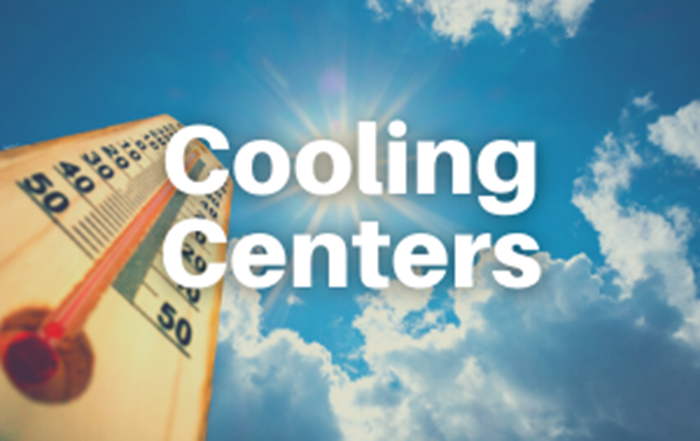 Cooling Center Graphic of a thermometer 