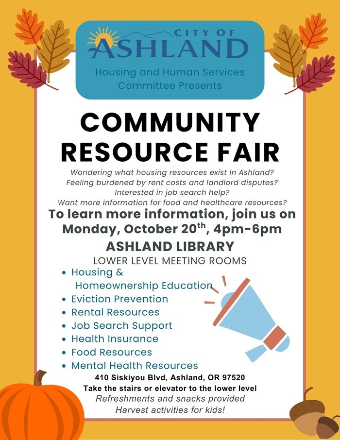 Community Resource Fair poster