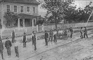 Ashland hose company 1 with wooden fire hose cart