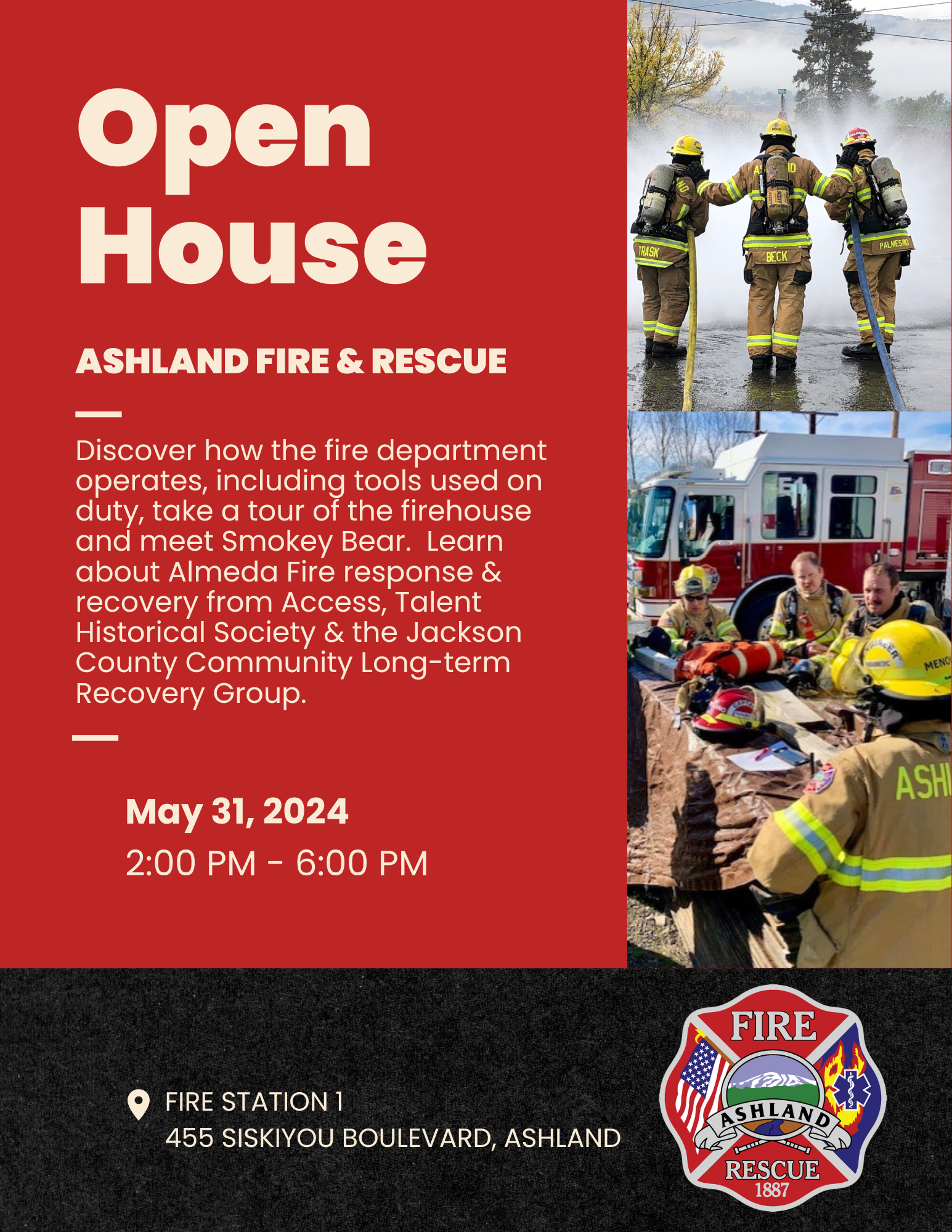 Ashland Fire rescue Open House Poster 
