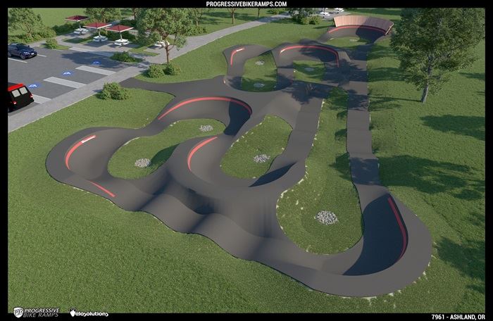 Pump Track Bike Skills Park Drawing 
