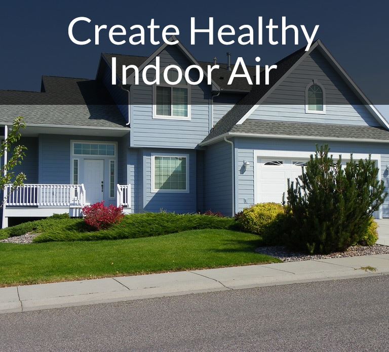 image showing a house and clean air 
