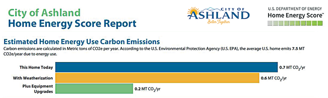 Infographic of a Home Energy Score