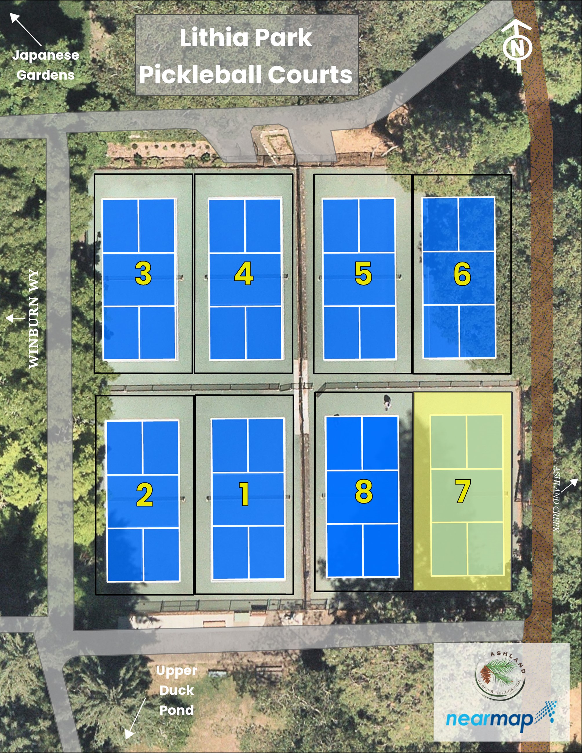 Pickleball court 7 reservable