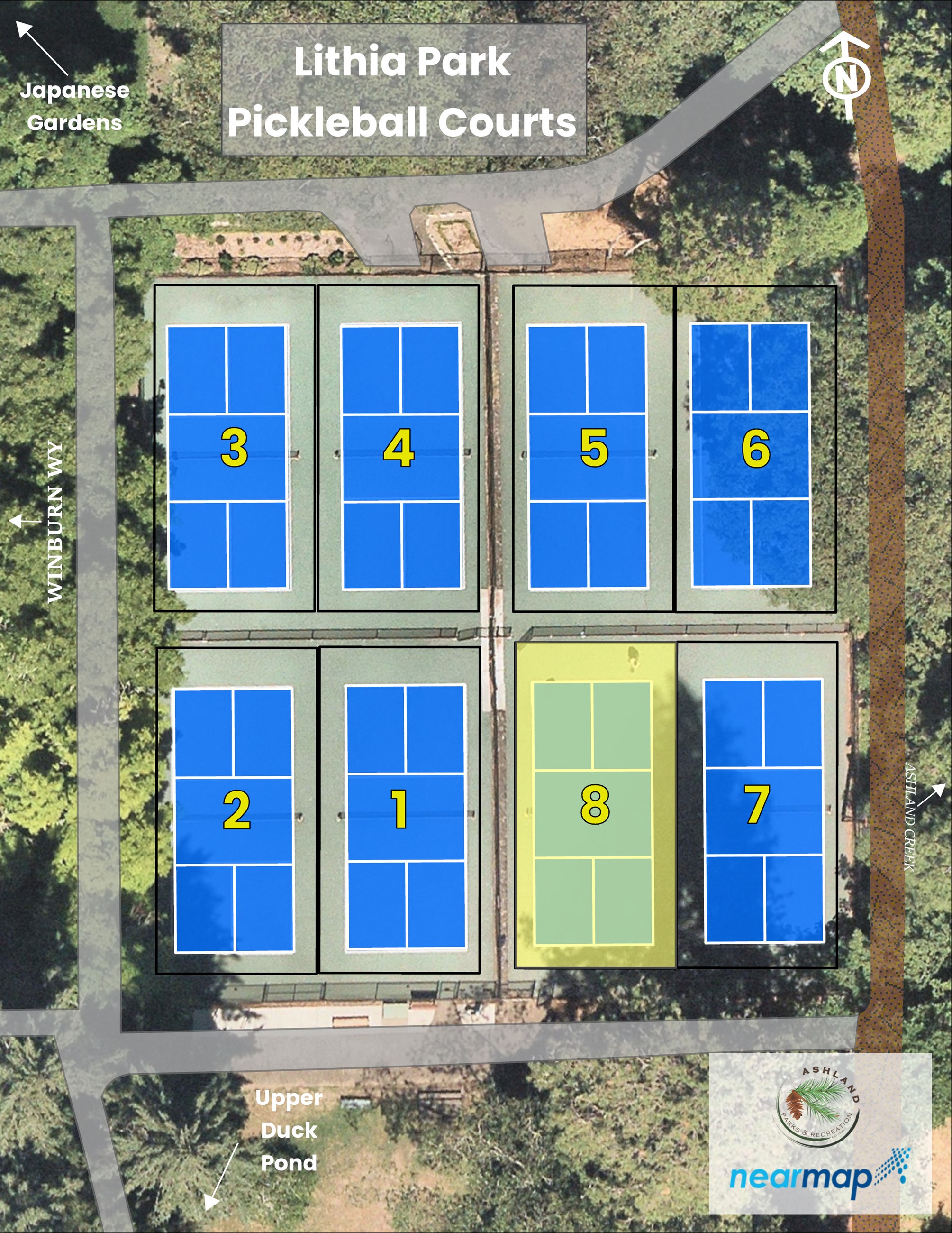 Pickleball court 8 reservable